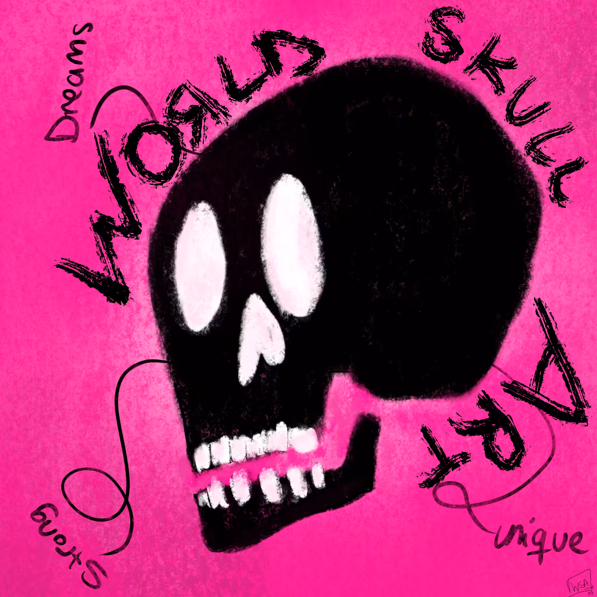 "World Skull Art" - Crazy Skull WSA