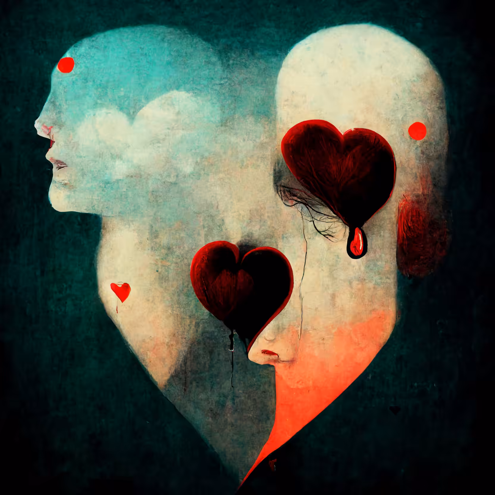 Hearts and thoughts fade away.