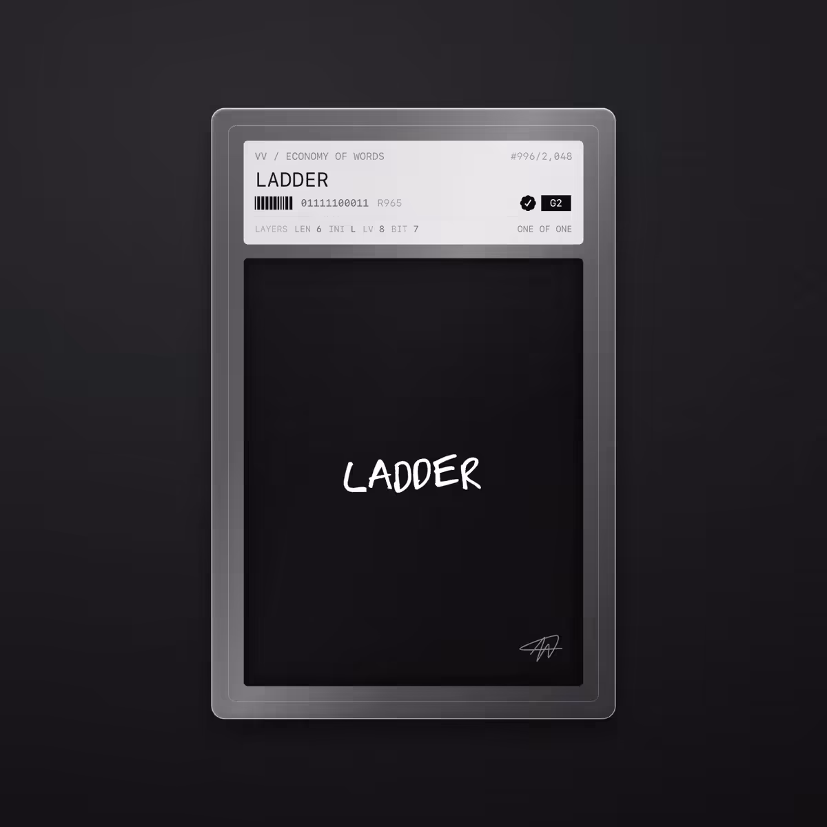 Economy of Words: LADDER · #996