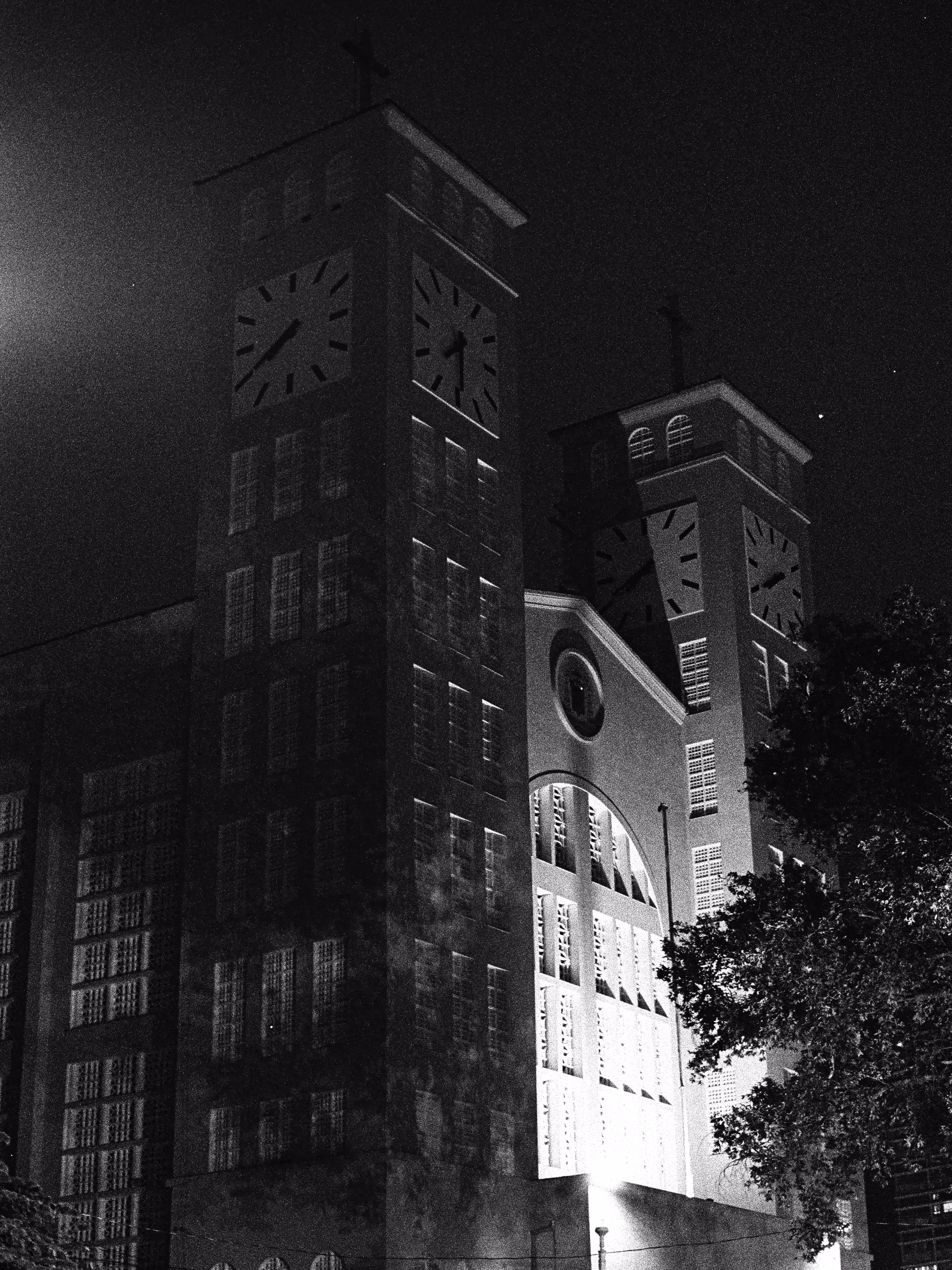 cuiaba cathedral at night