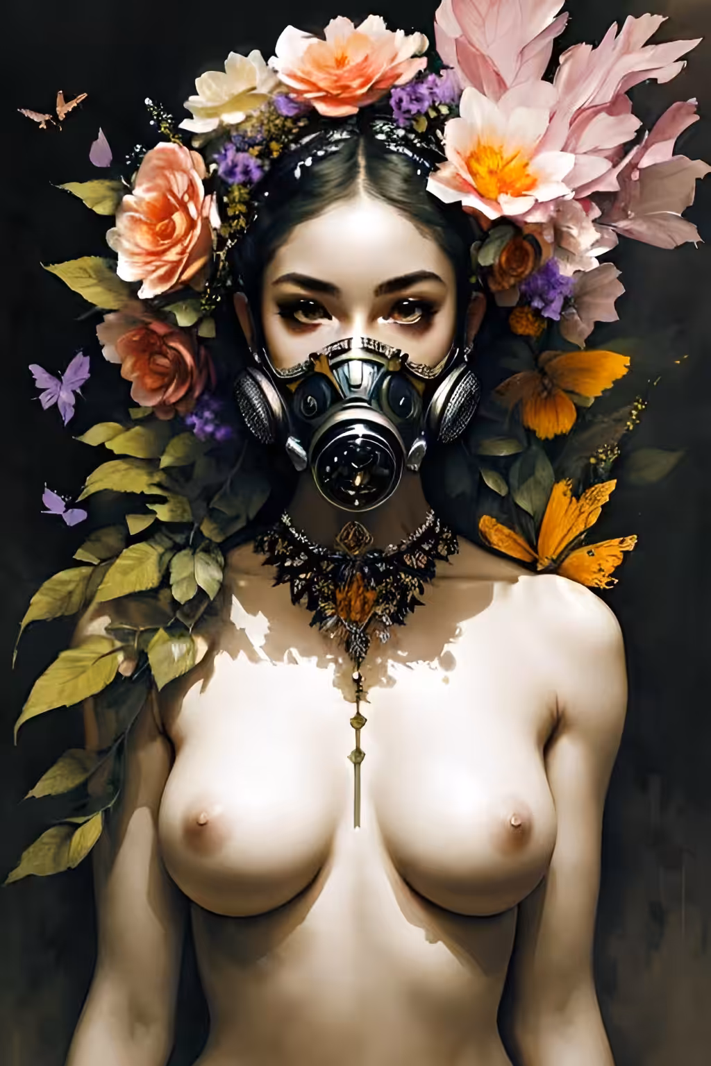 Girl and toxic planet 
