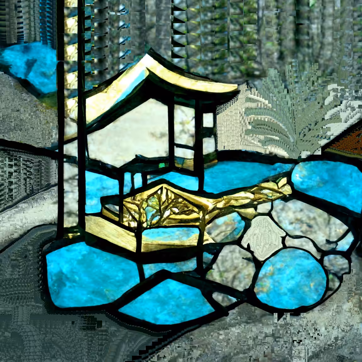 Glitched Garden 1, Central Gazebo