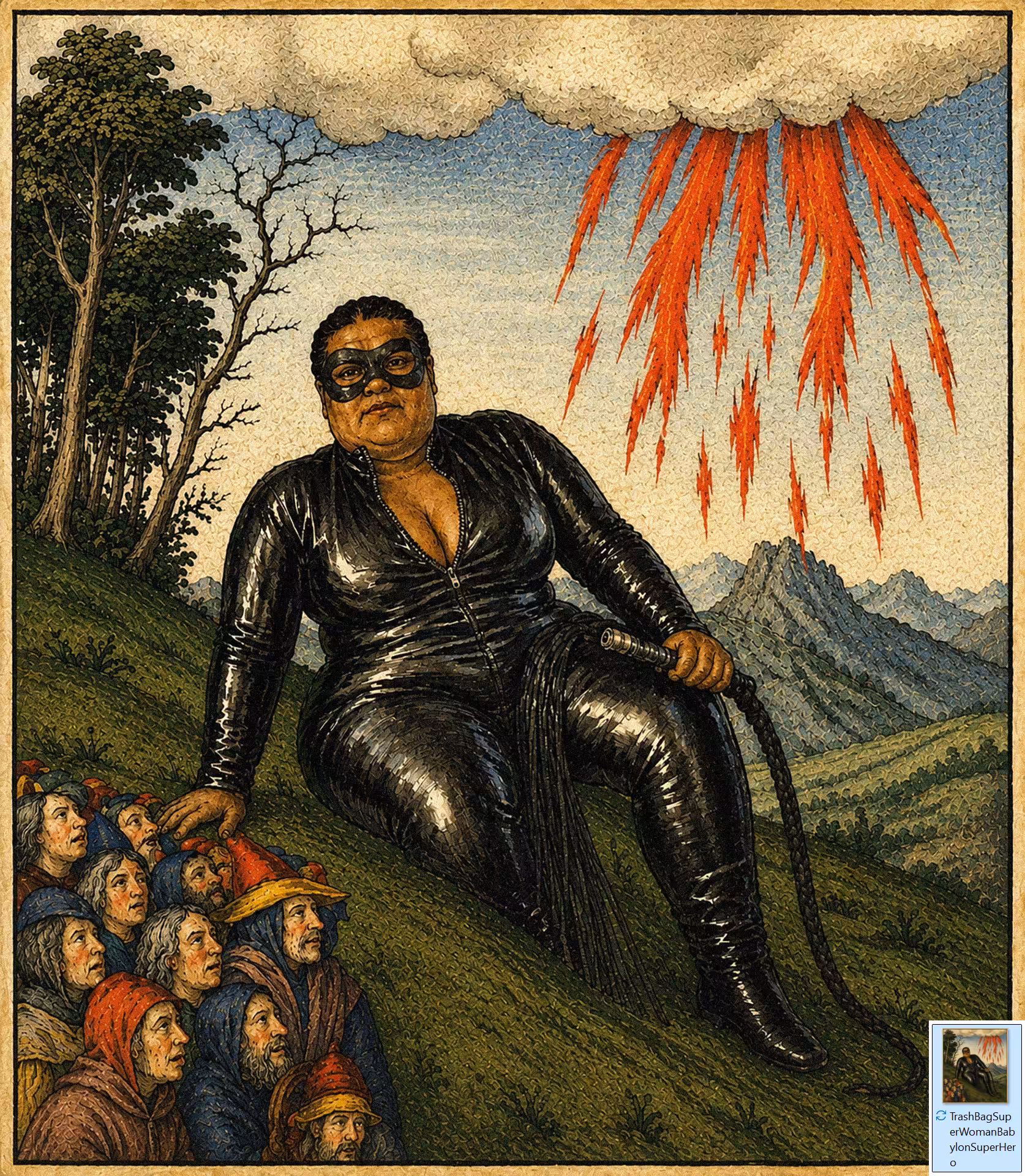 Presidential AI: Trash Bag Super Woman Babylon Super Hero