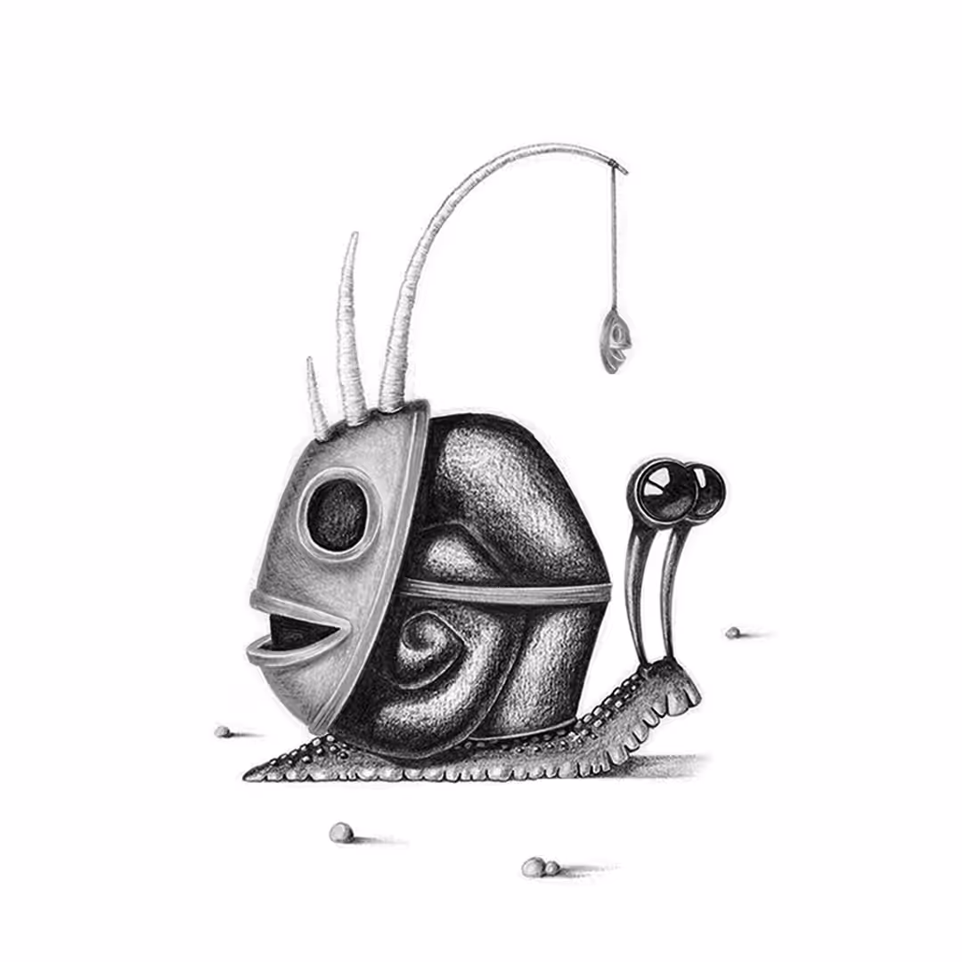 CARNIVAL SNAIL grayscale