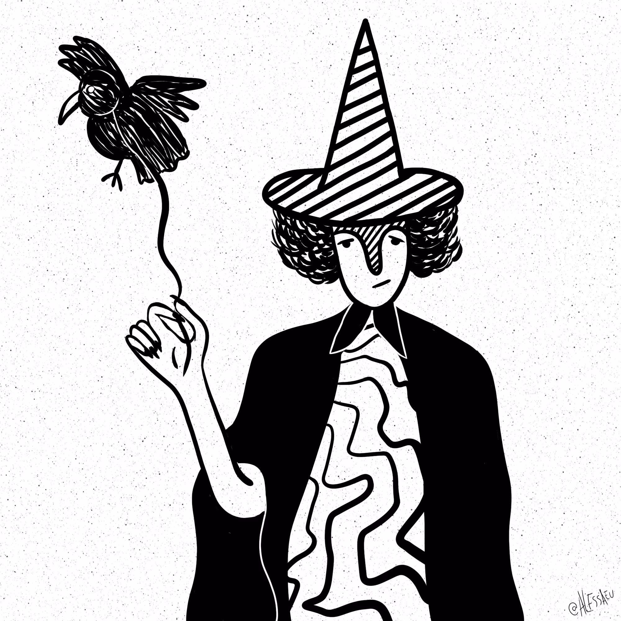 witch with her pet