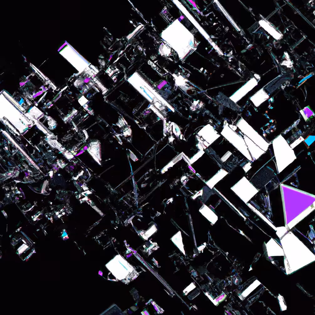 abstract cyberpunk blocks digital art 003