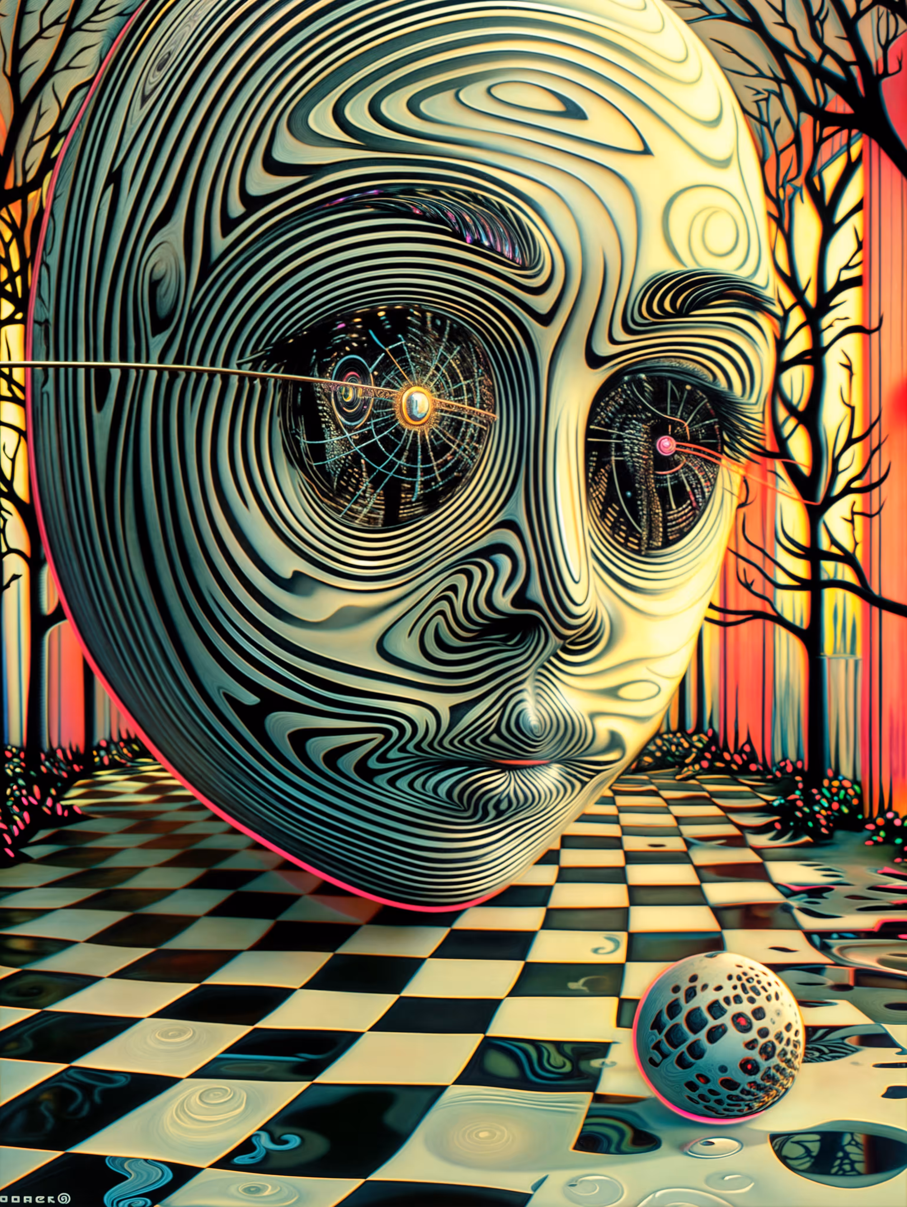 “The Cosmic Visage: Gaze of Infinity”