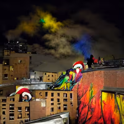 Merry Christmas Rooftop Art Party