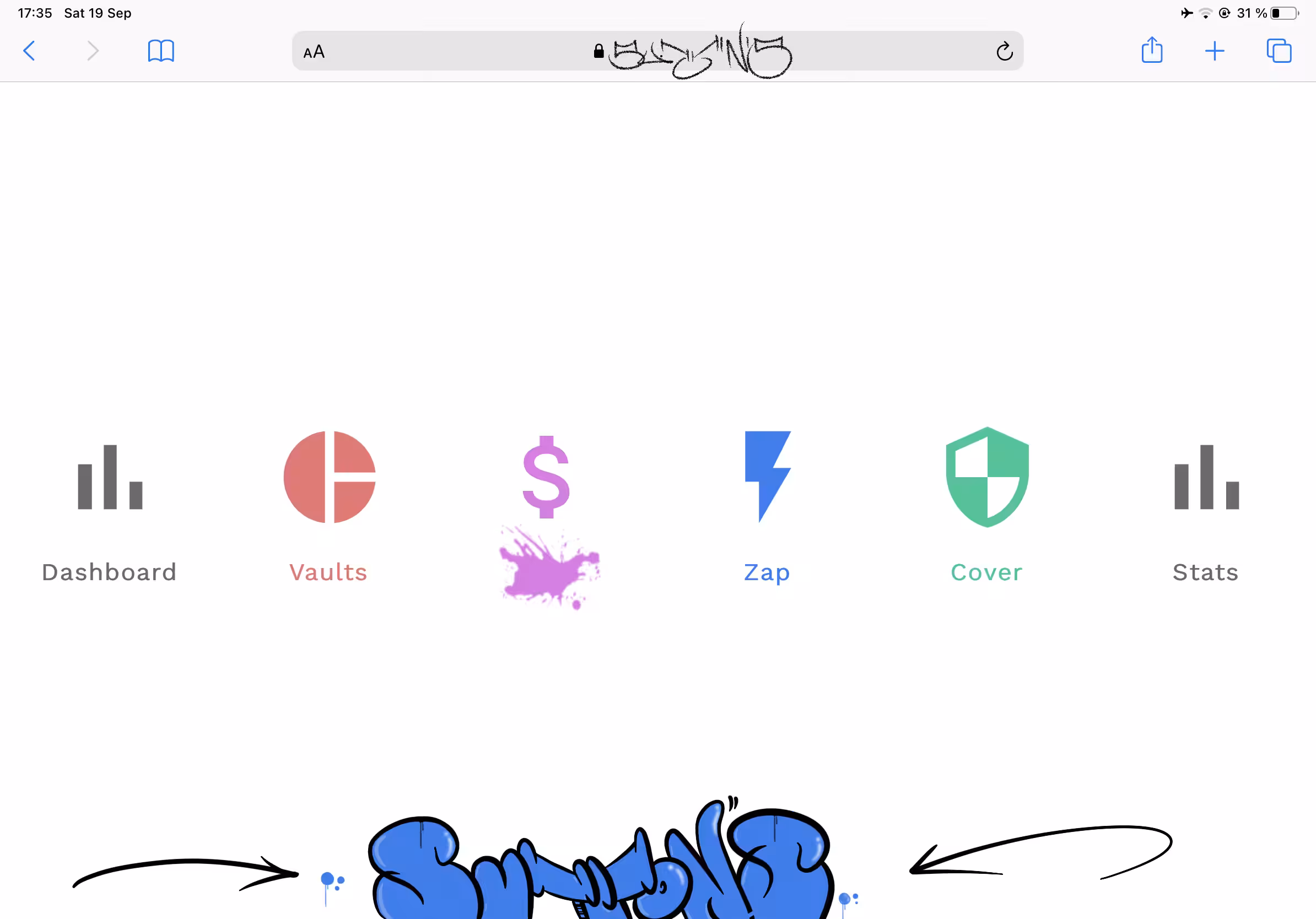 Throwie @ Yearn’s web 