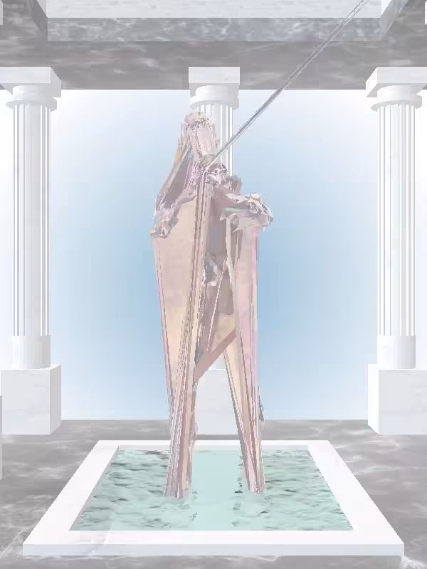 HeavenComputer: The Fragmented Cheering Holographic Glow Woman #4422