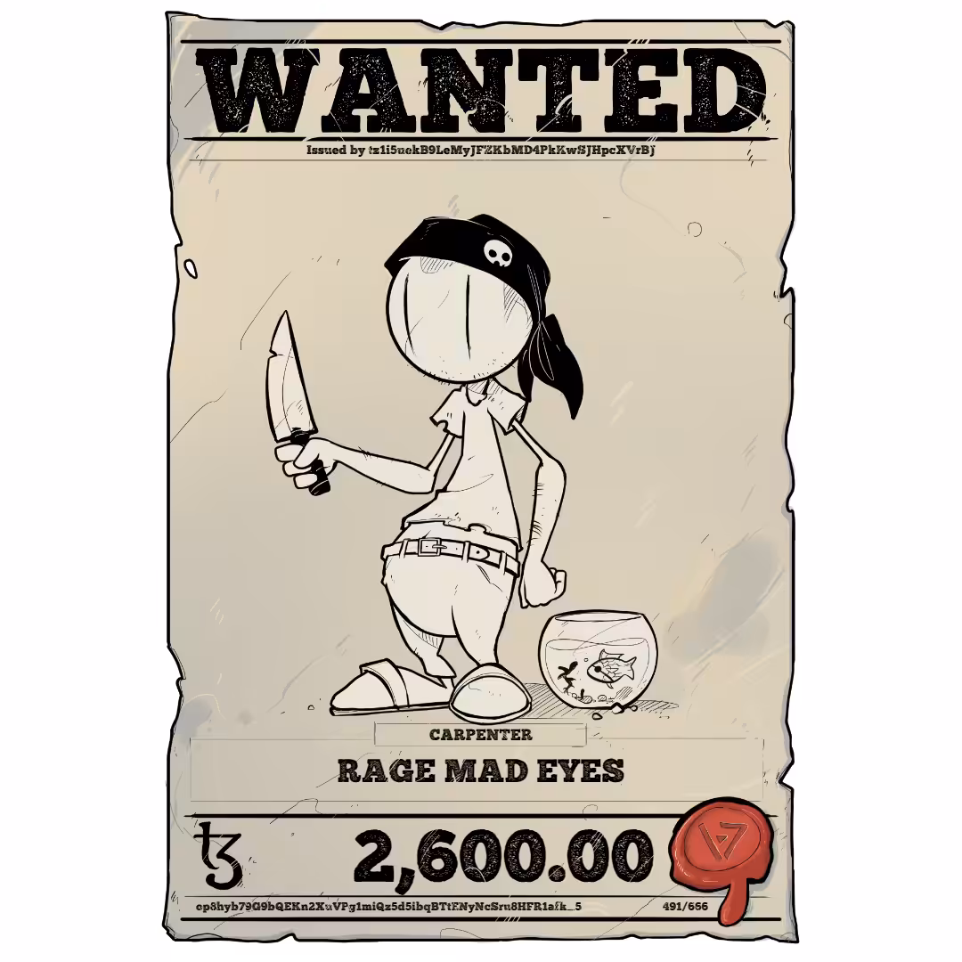 RAGE MAD EYES | TEZOS PIRATE 491/666
