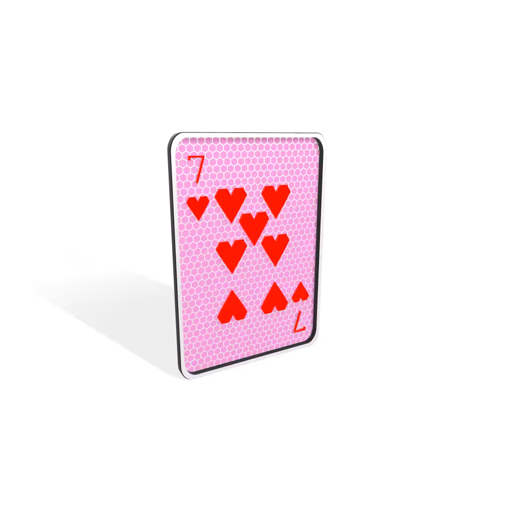 7 of Hearts : Tezicana Playing Cards