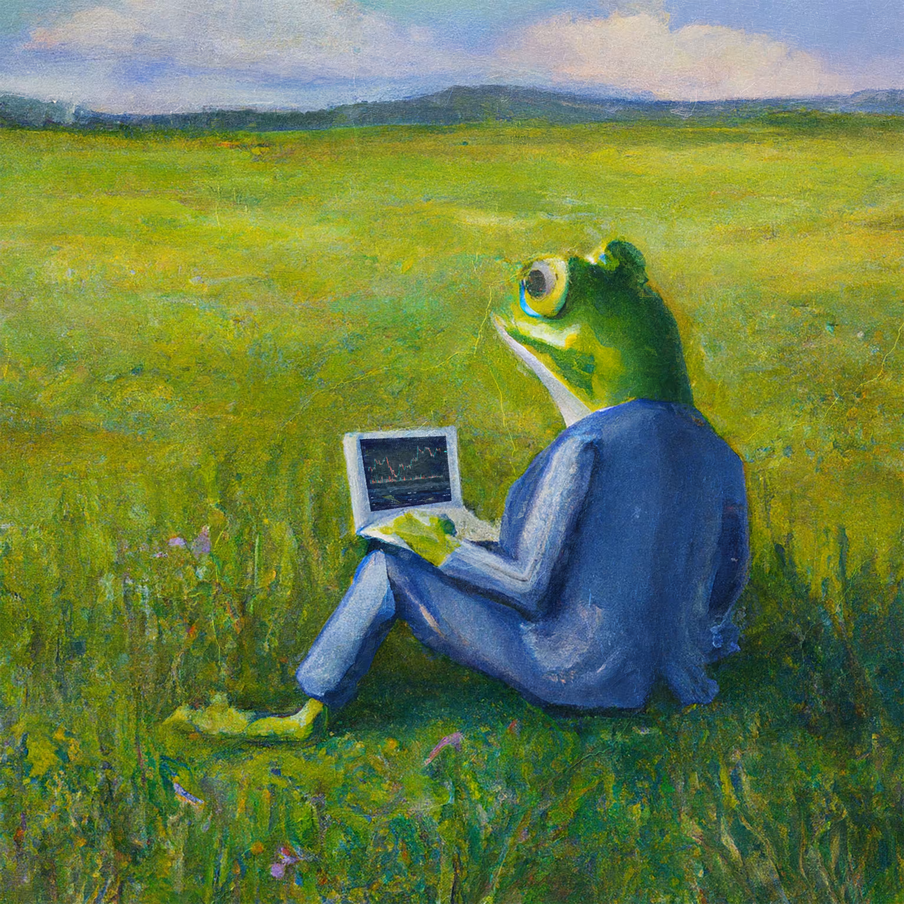 touching grass