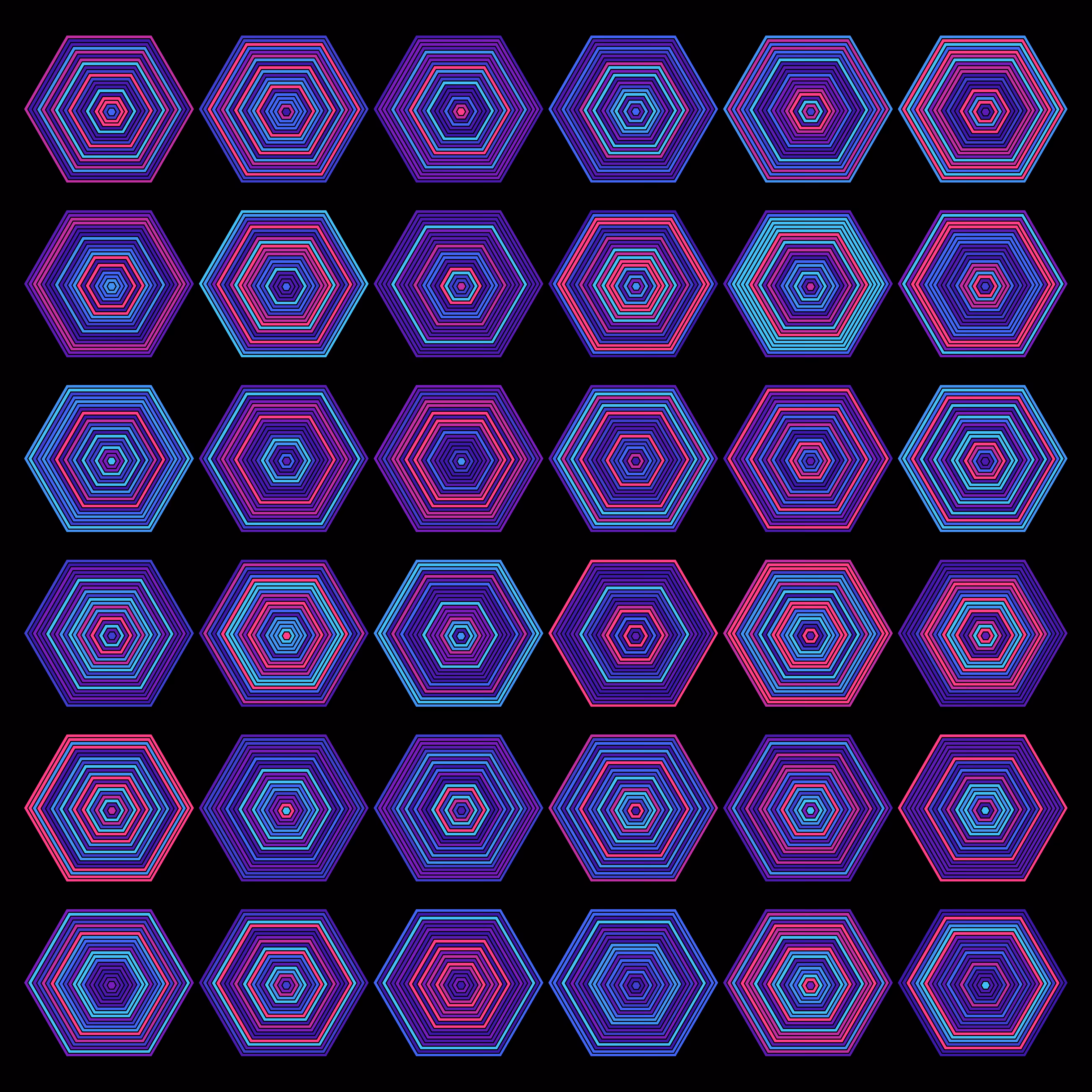 Neon Hex Tiles #1