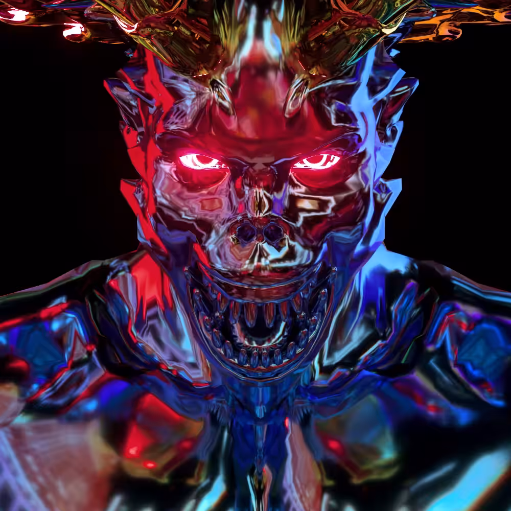 Digital Neonpunk CryptoGod - The Shaitan