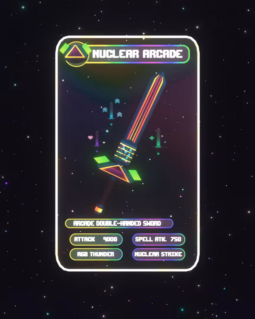 Nuclear Aracade Double-Handed Sword