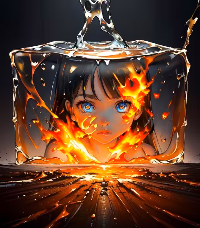 Fire girl eyes