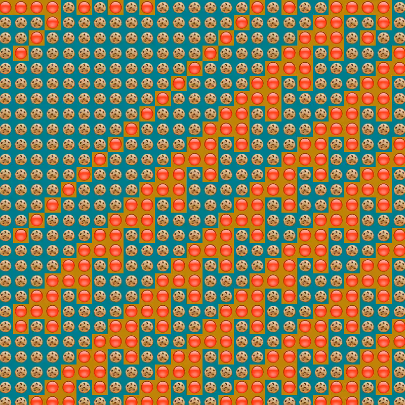 Elementary Cellular Emoji Automata #443
