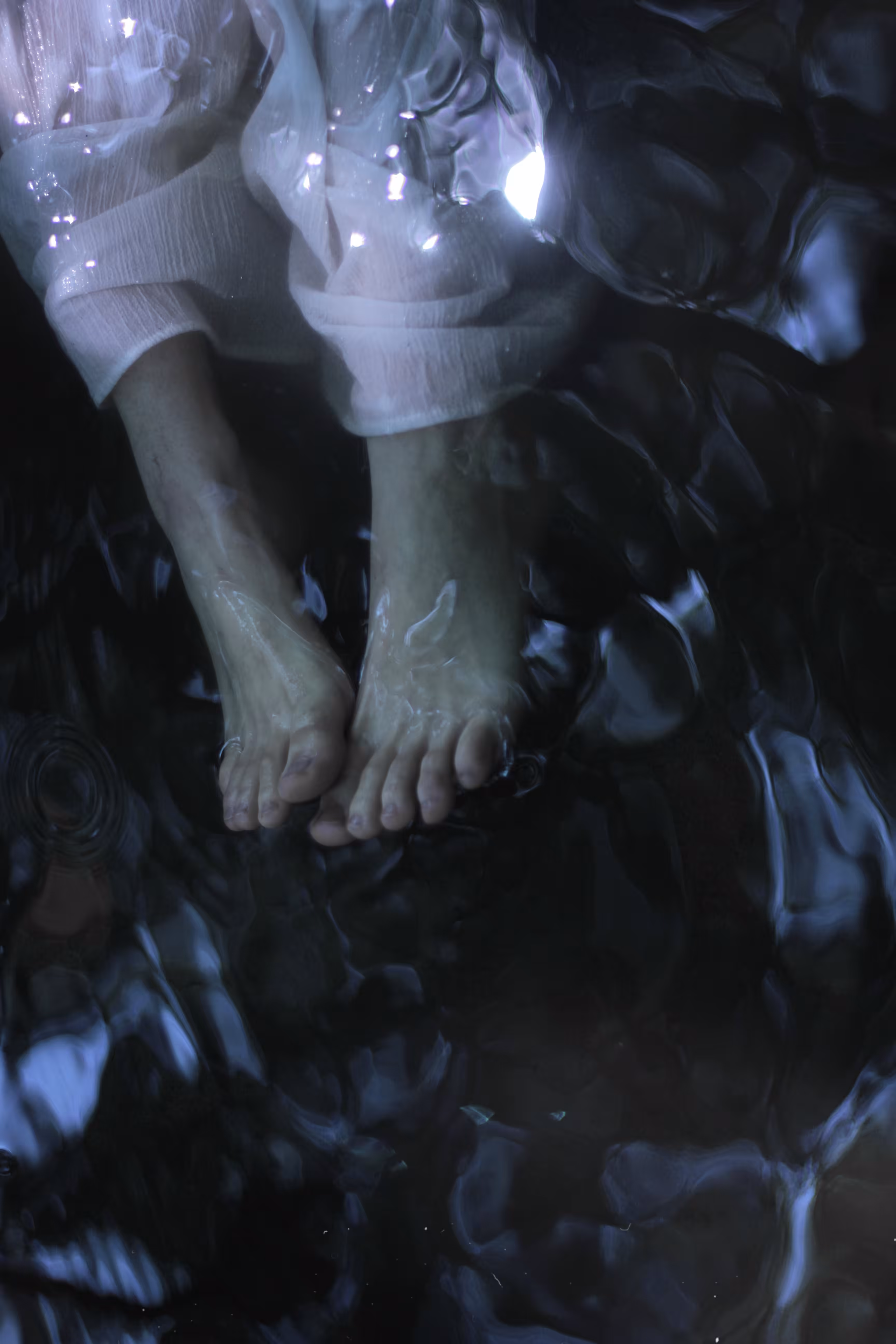 The calmness of the alarmed waters