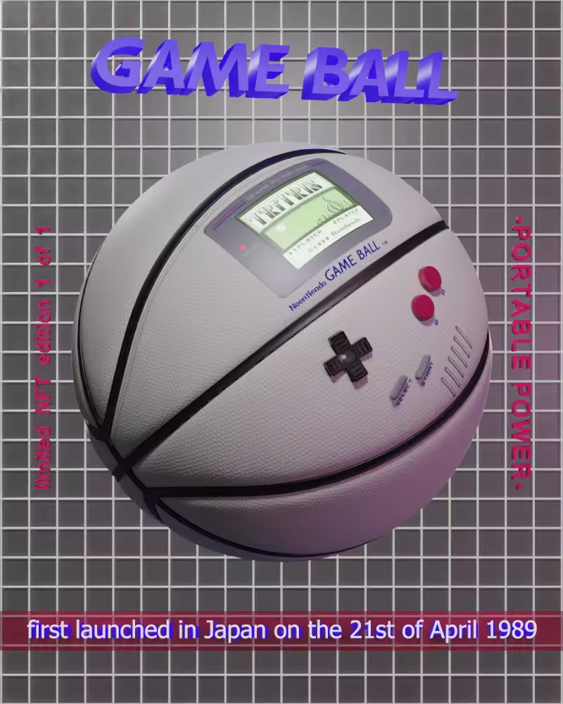 Digital Basketballs - NFT #02 "Noentiendo GAME BALL tm"