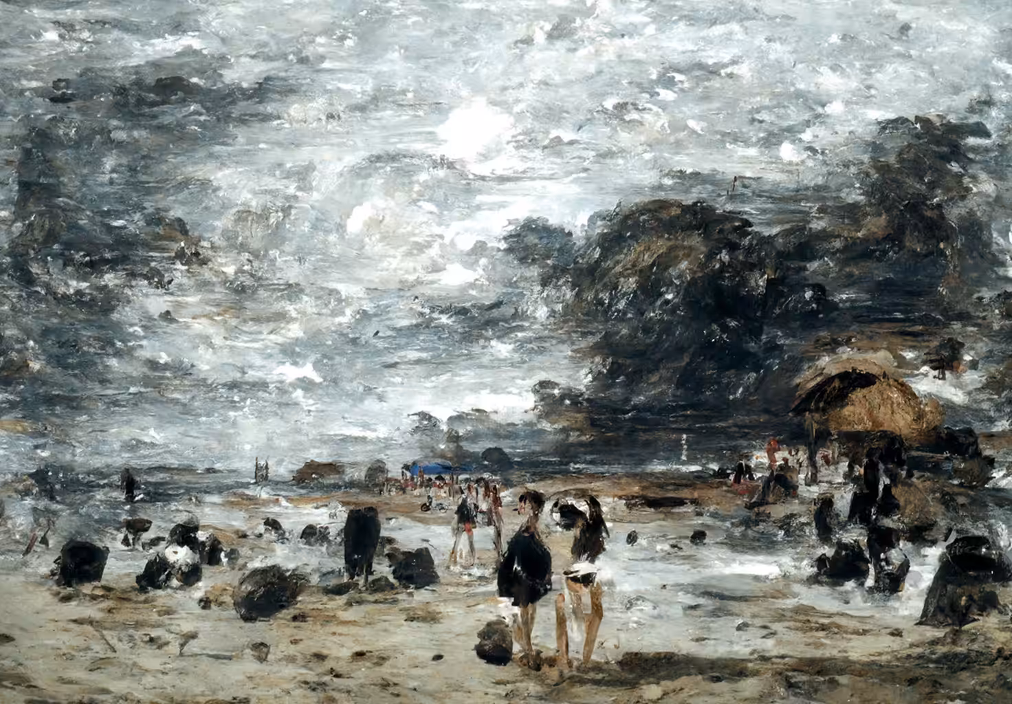 Beach with clouds