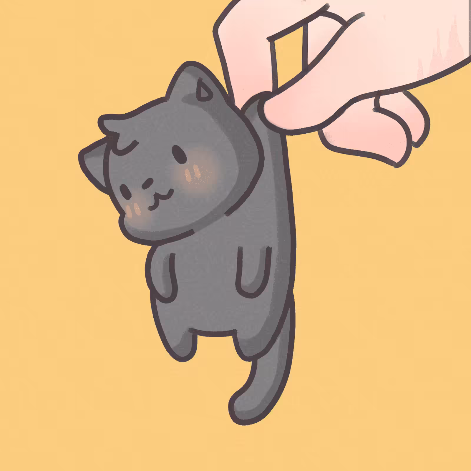Muji black cat #0002