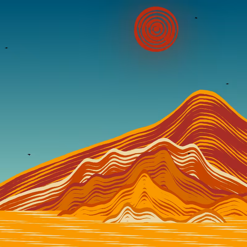 Painted Mountain Sunset #188