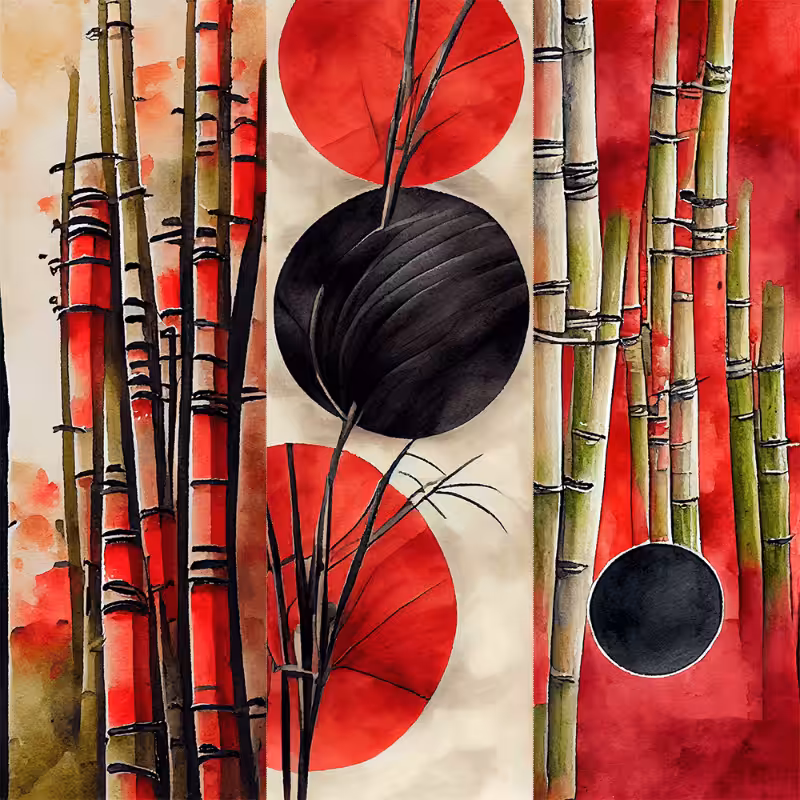 AI Bamboo and Sun #16