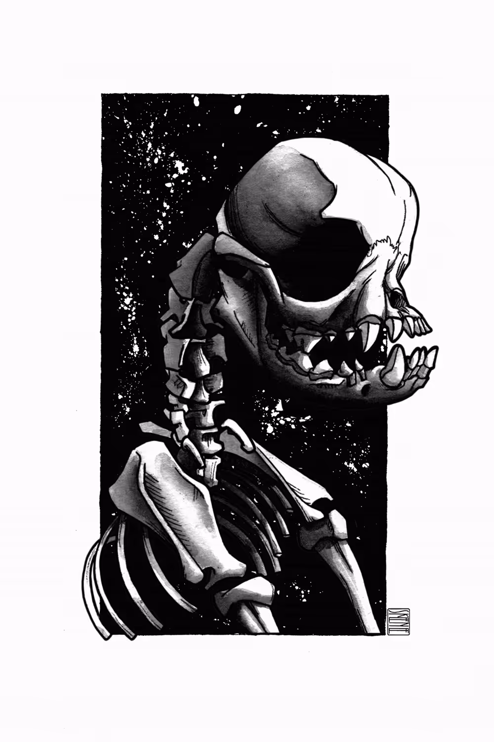 Re-animated Pug Skeleton