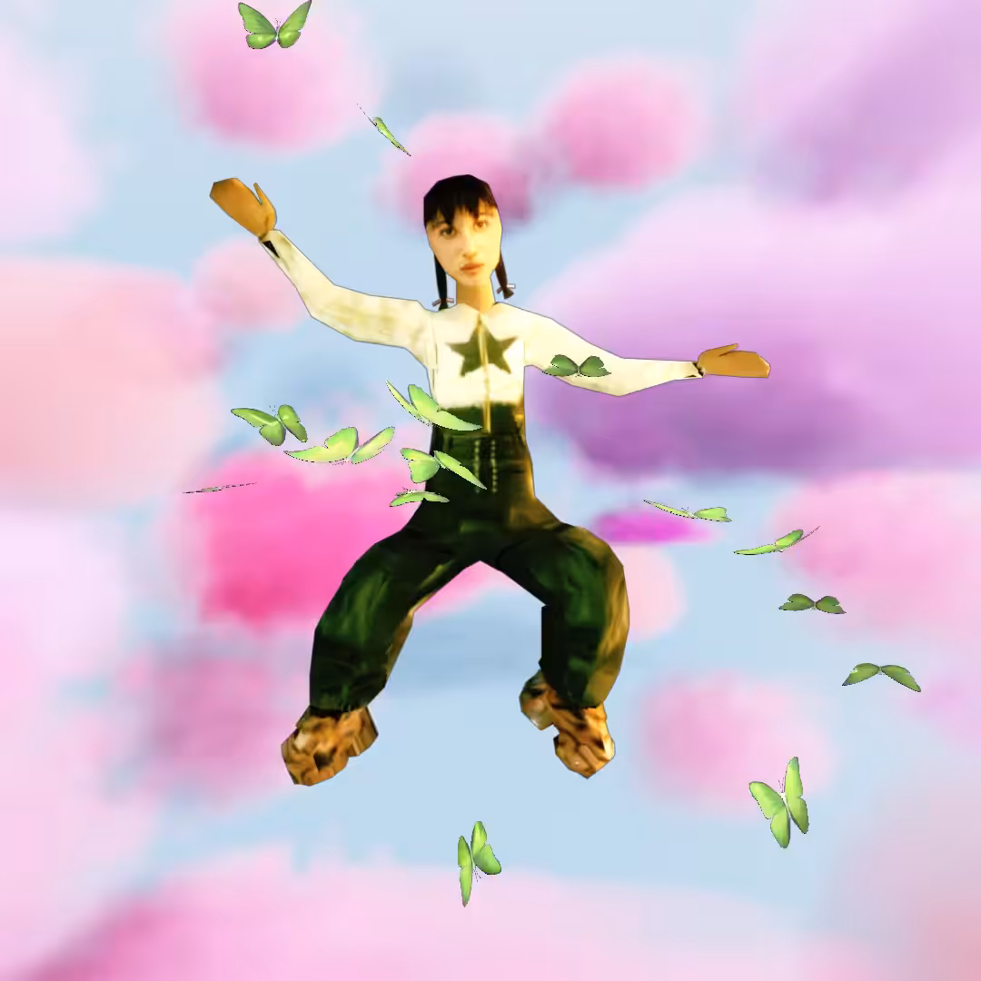 Cloud #11: The Candy Sky Star Character With the Green Butterfly.
