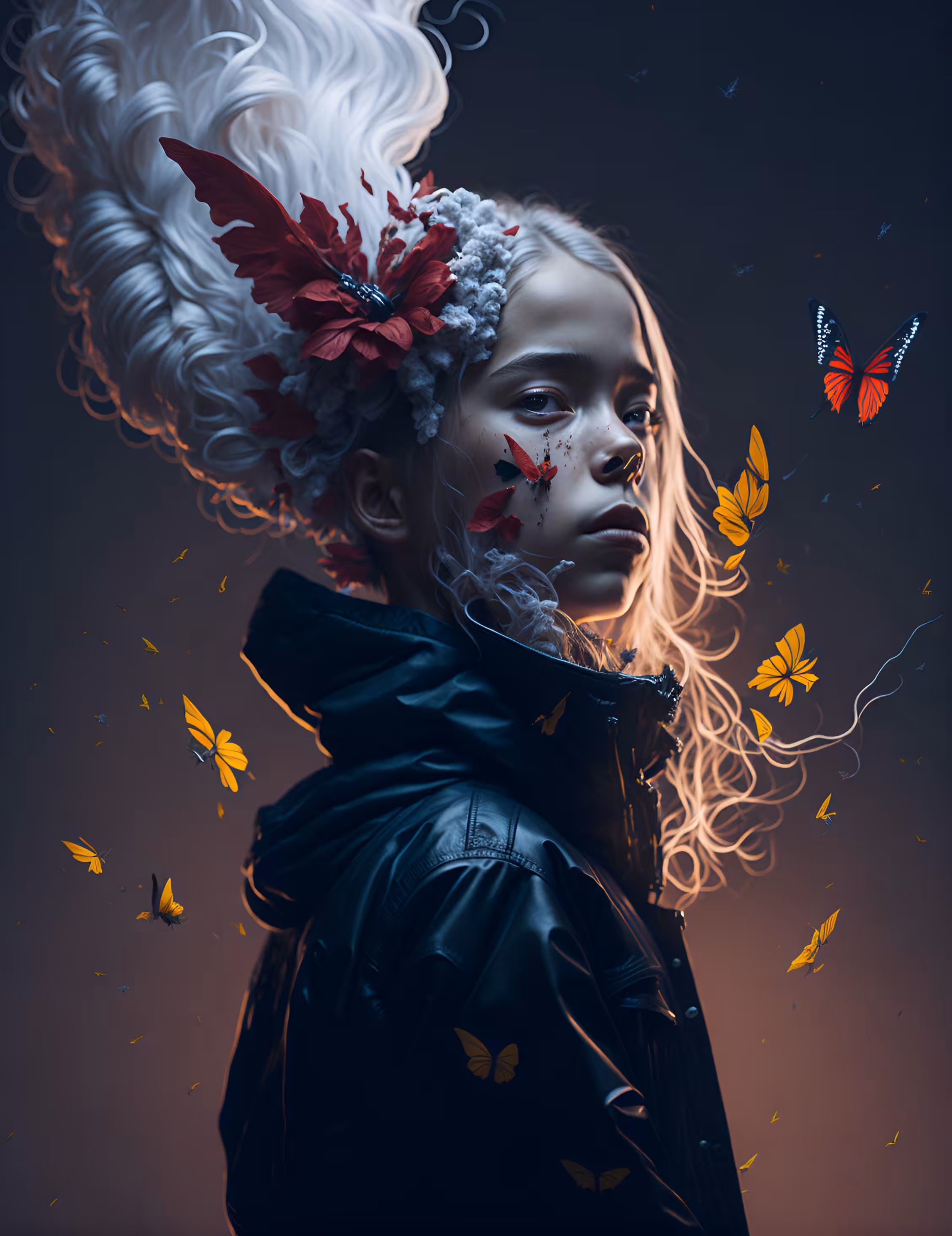 FLOWER and BUTTERFLY