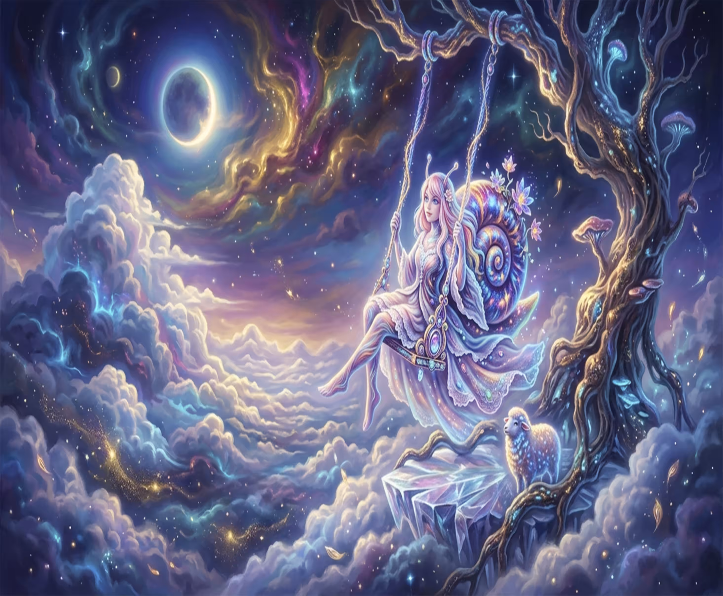 "The Snail Princess and the Magical Lamb in the Cloud Kingdom"