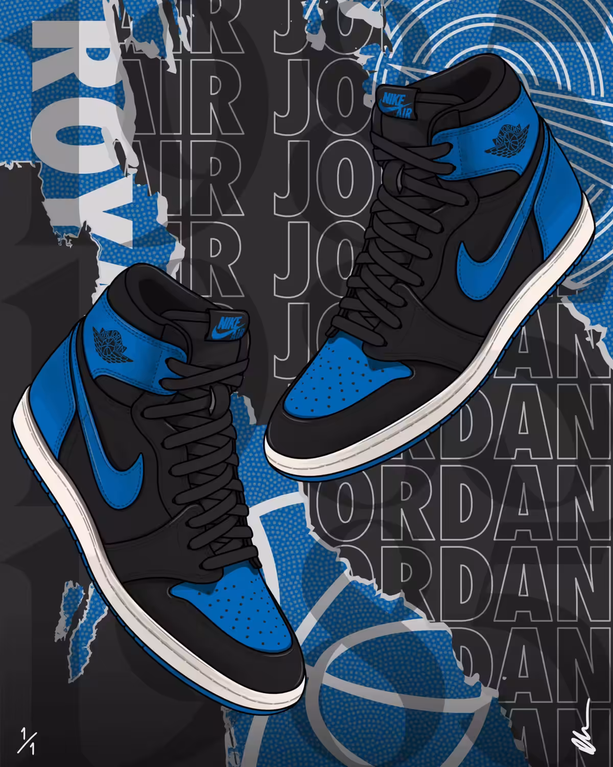 AJ1 'Royal' 🖤💙