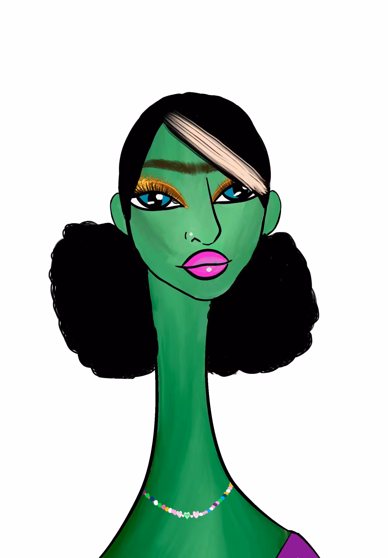 Long Neckie Lady #2208