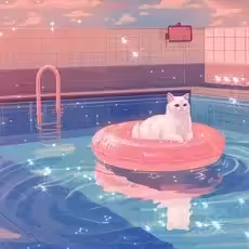 Cat x pool
