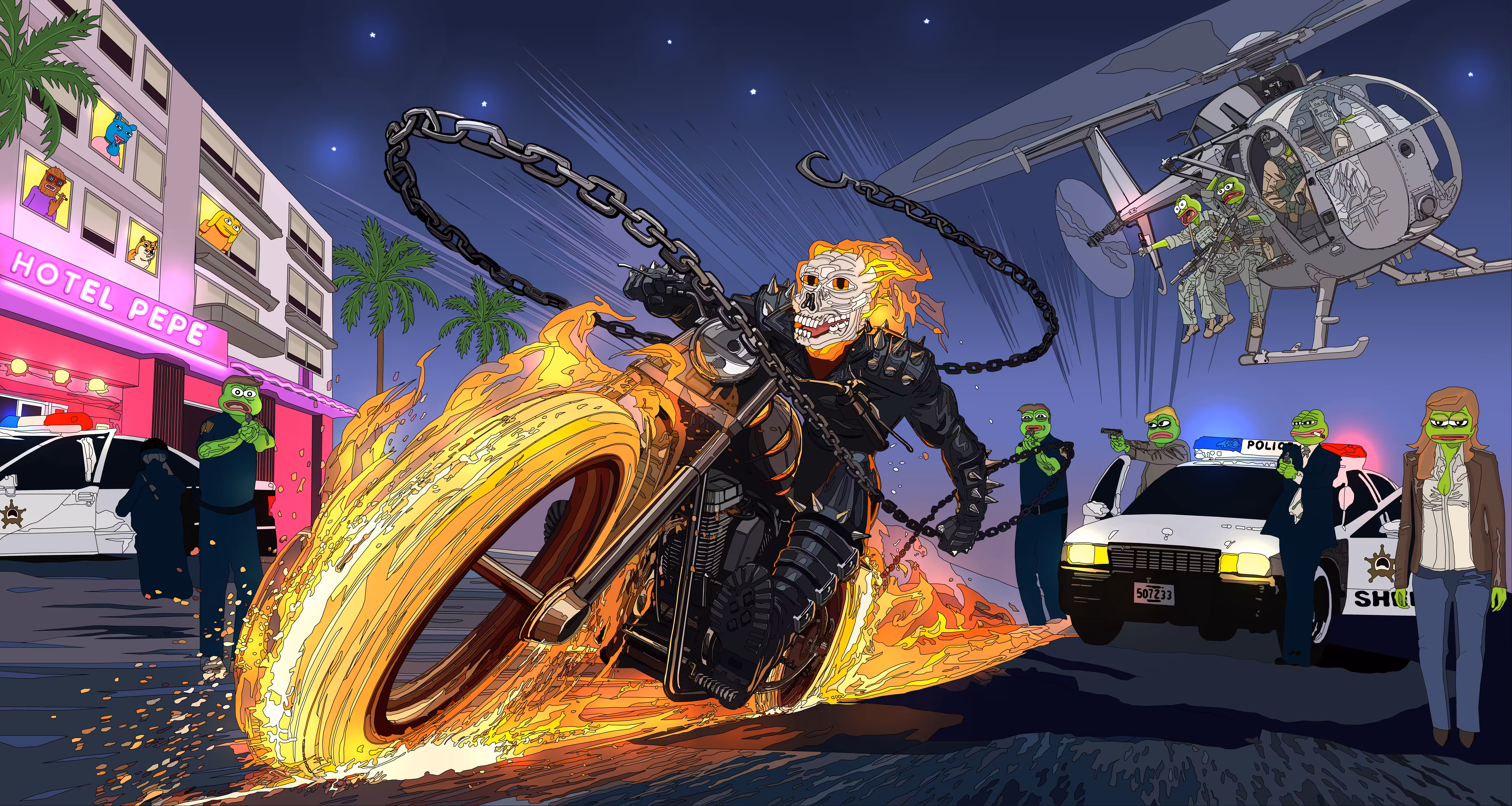 Pepe the Ghost Rider
