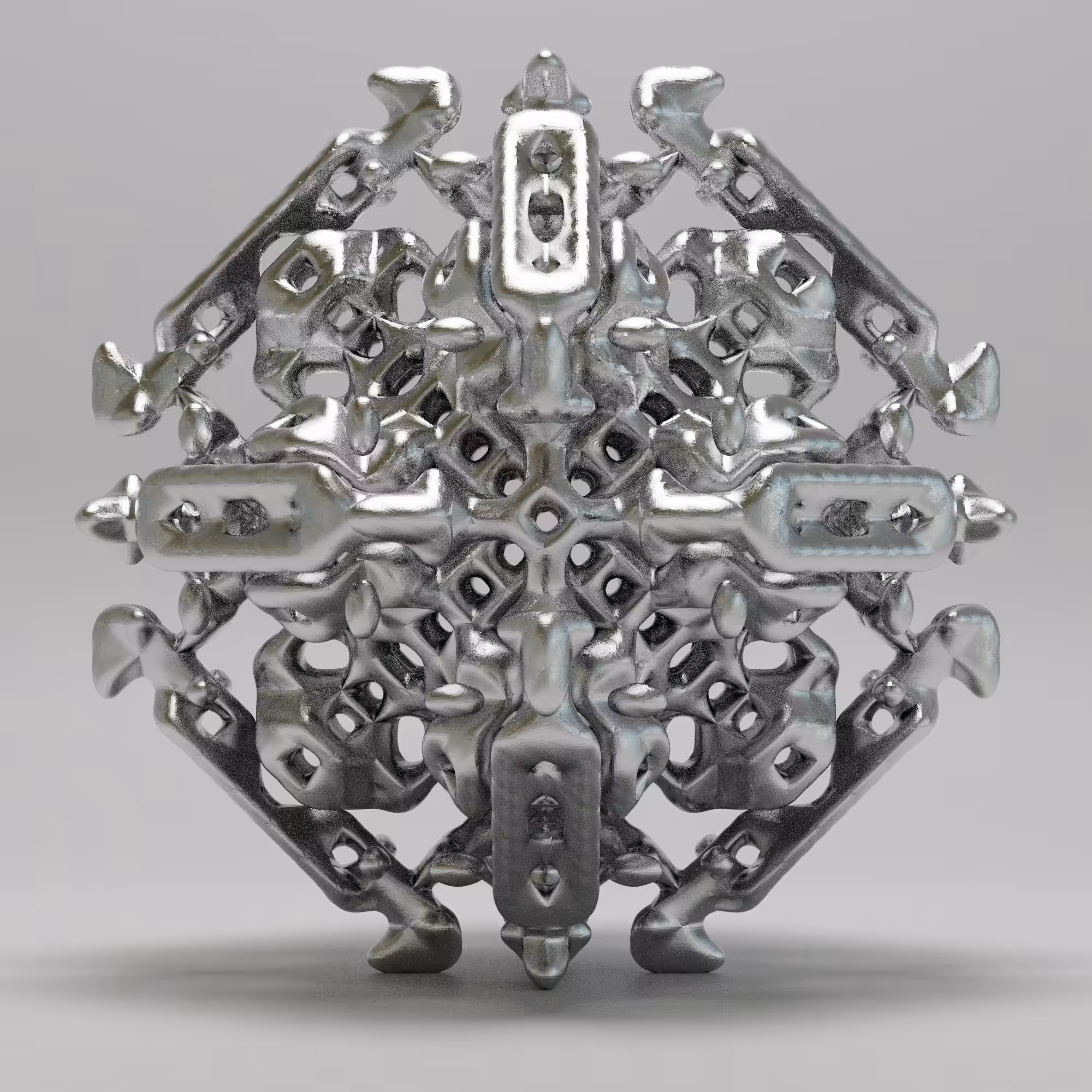Generative Bio-mechanical Sculpture (Tribute to Mayan Art)