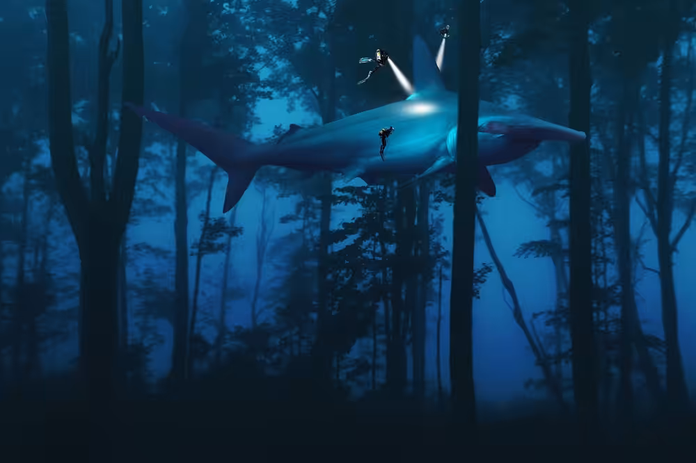 Diving in Mega Shark Forest