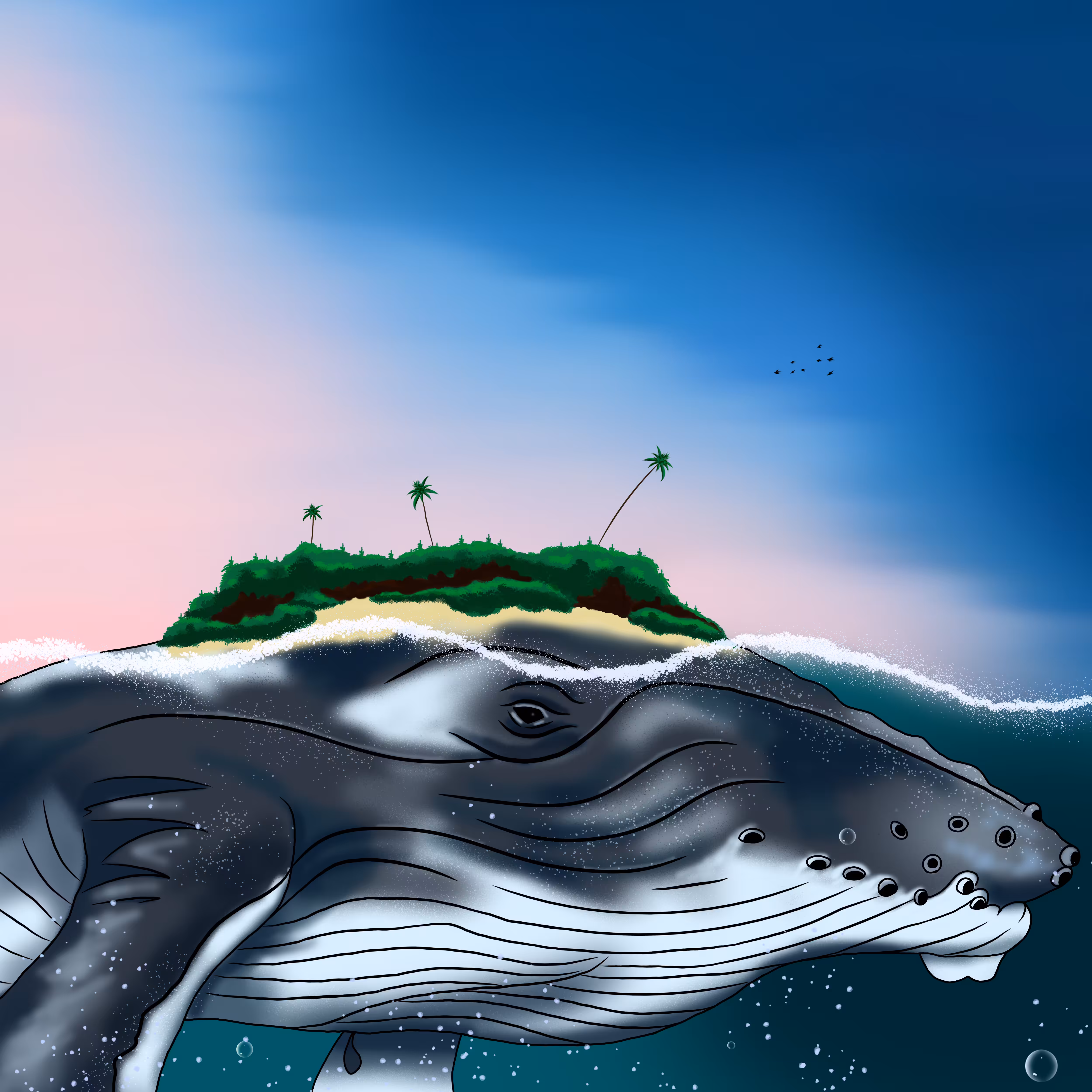 Art Of Abolfazl : The Whale Island