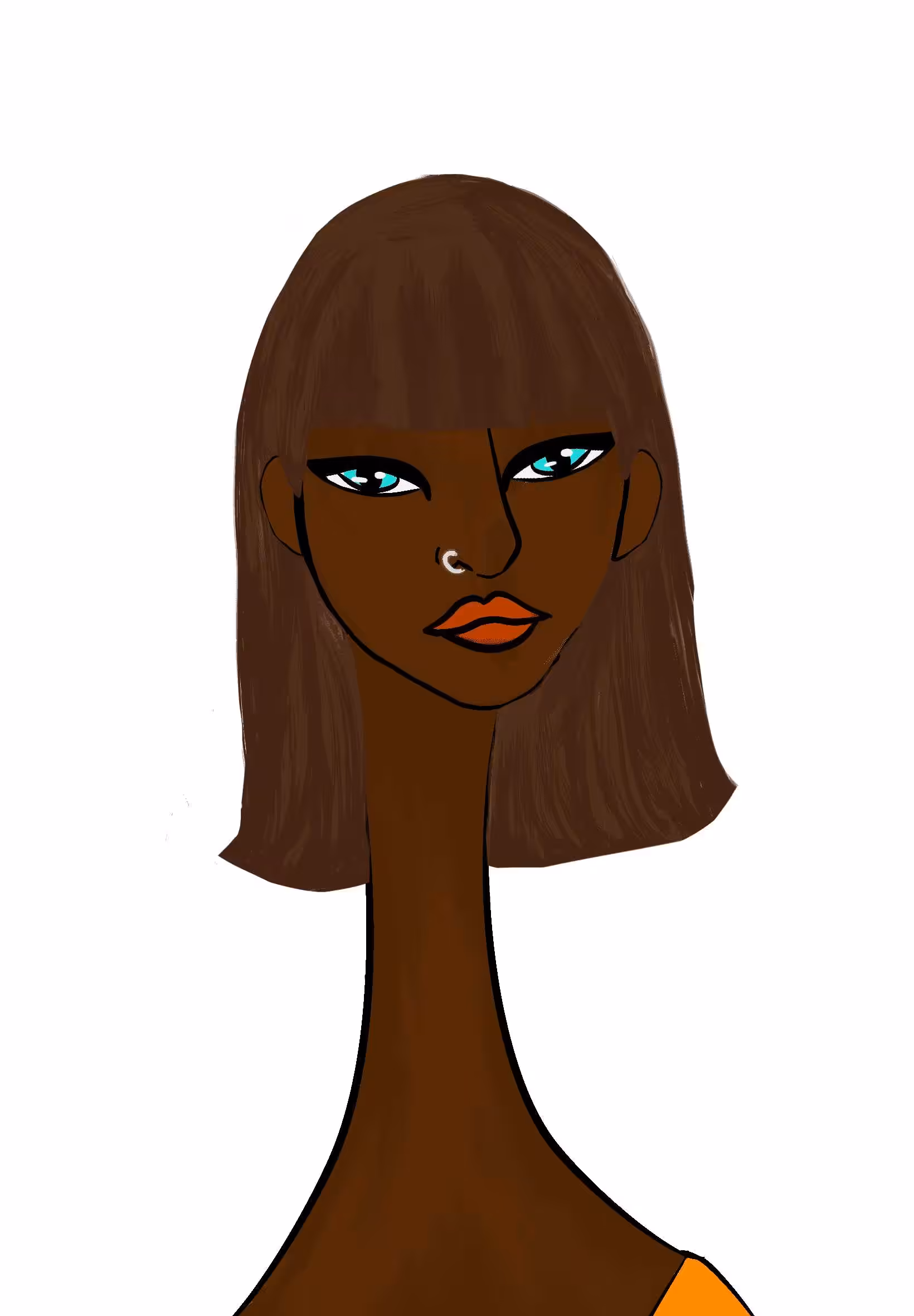 Long Neckie Lady #1274