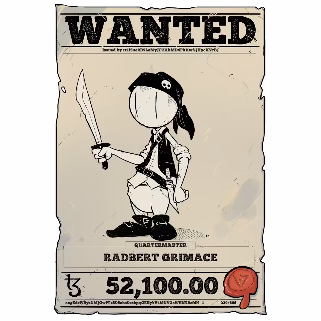 RADBERT GRIMACE | TEZOS PIRATE 320/666