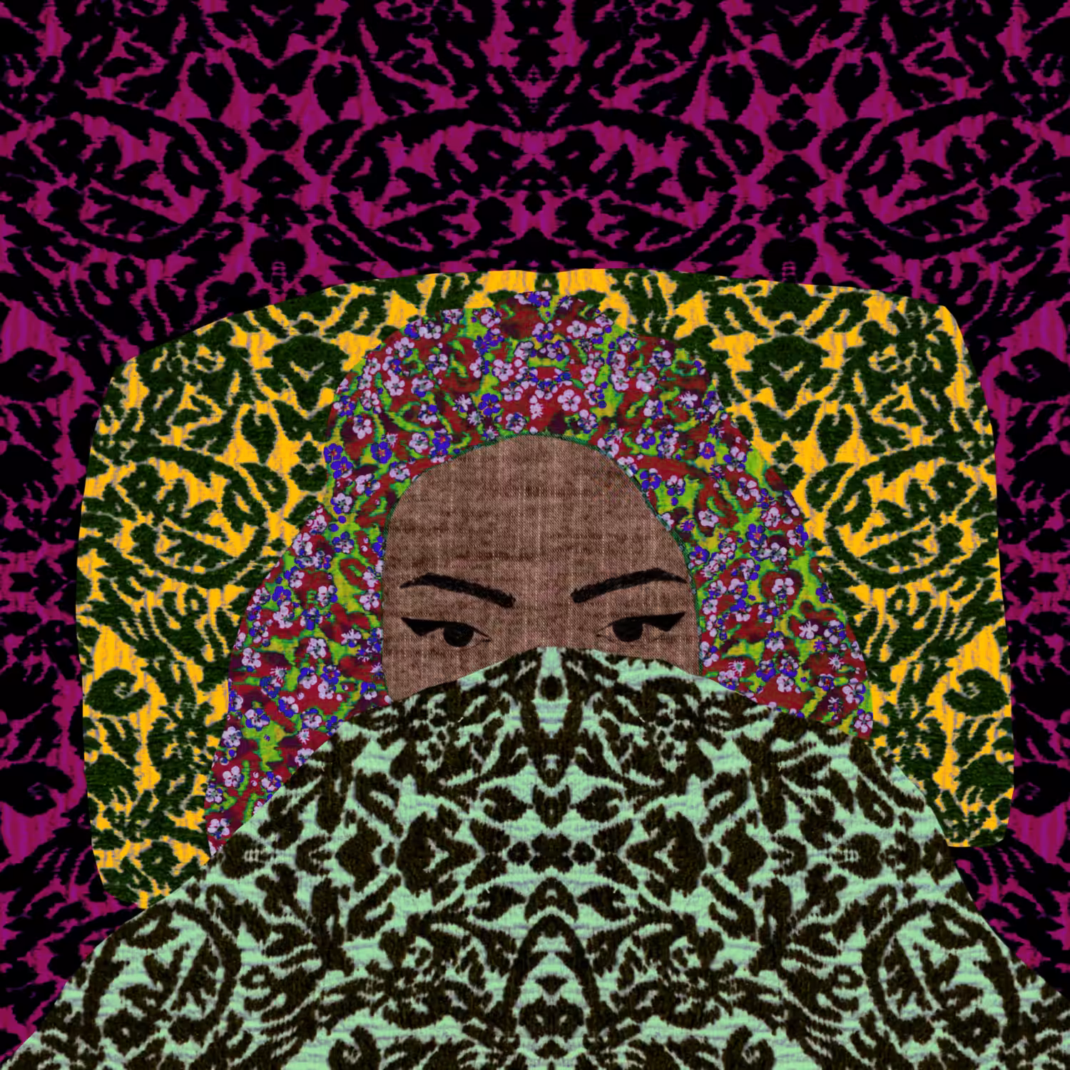 Self-Portrait in bed, under the covers
