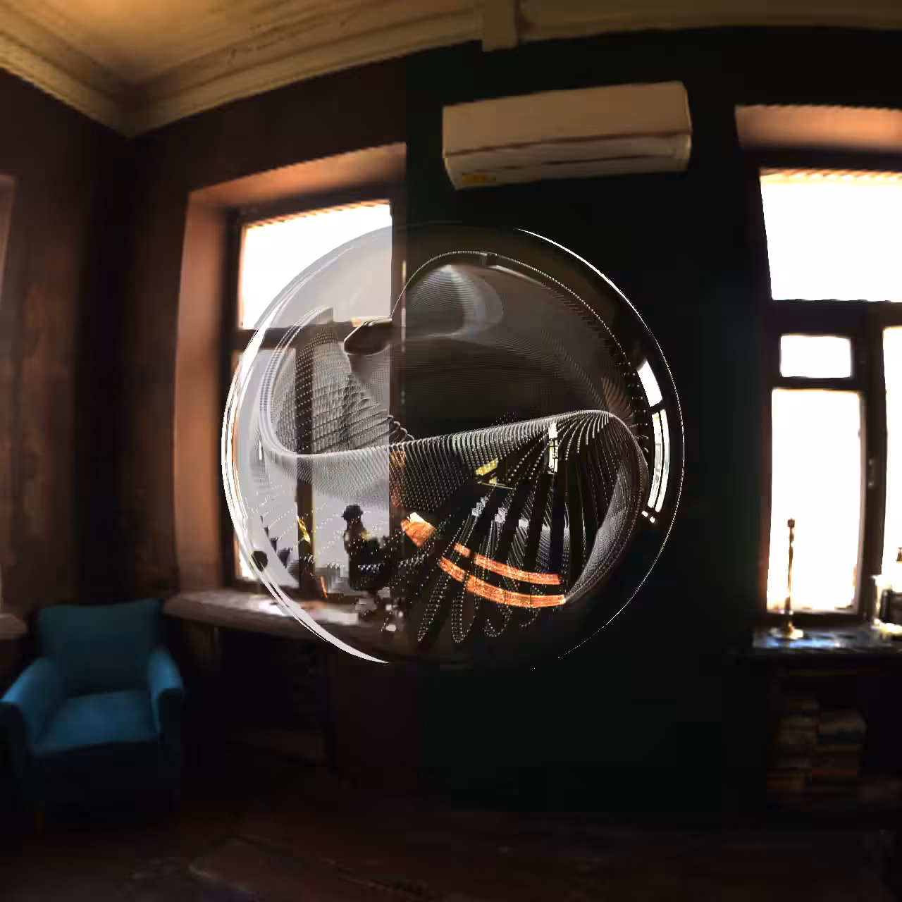 Flowing sphere
