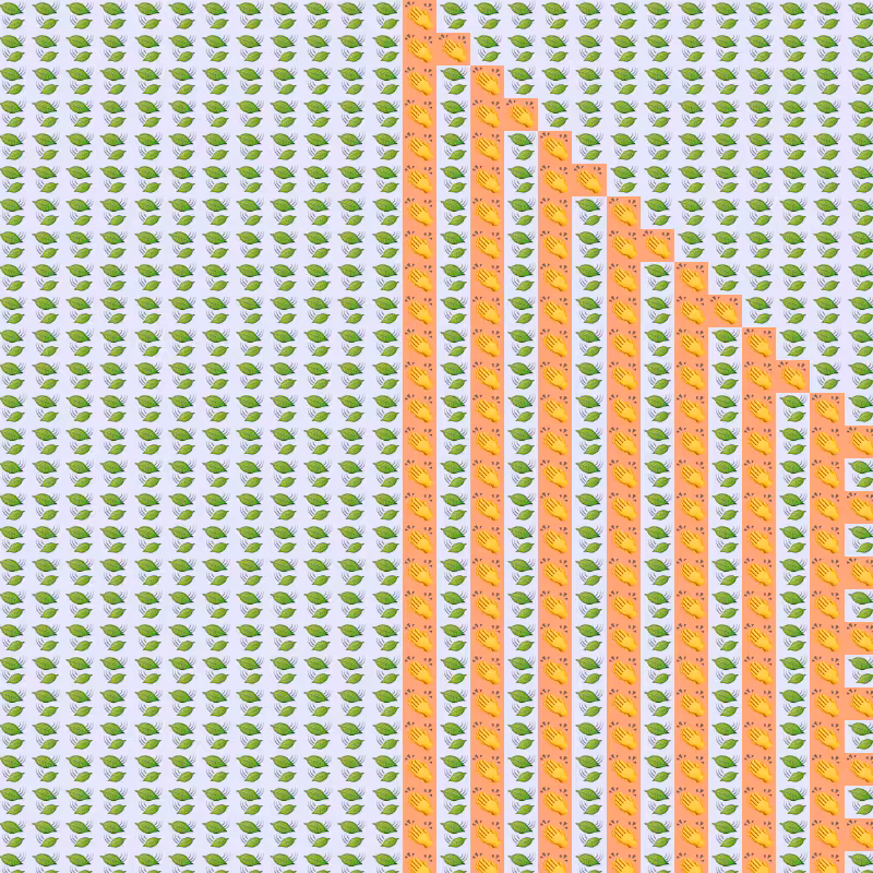 Elementary Cellular Emoji Automata #495