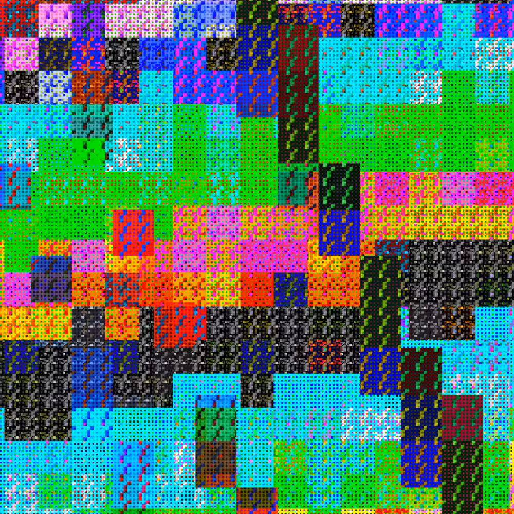 Multicolored Pixelated Field #7
