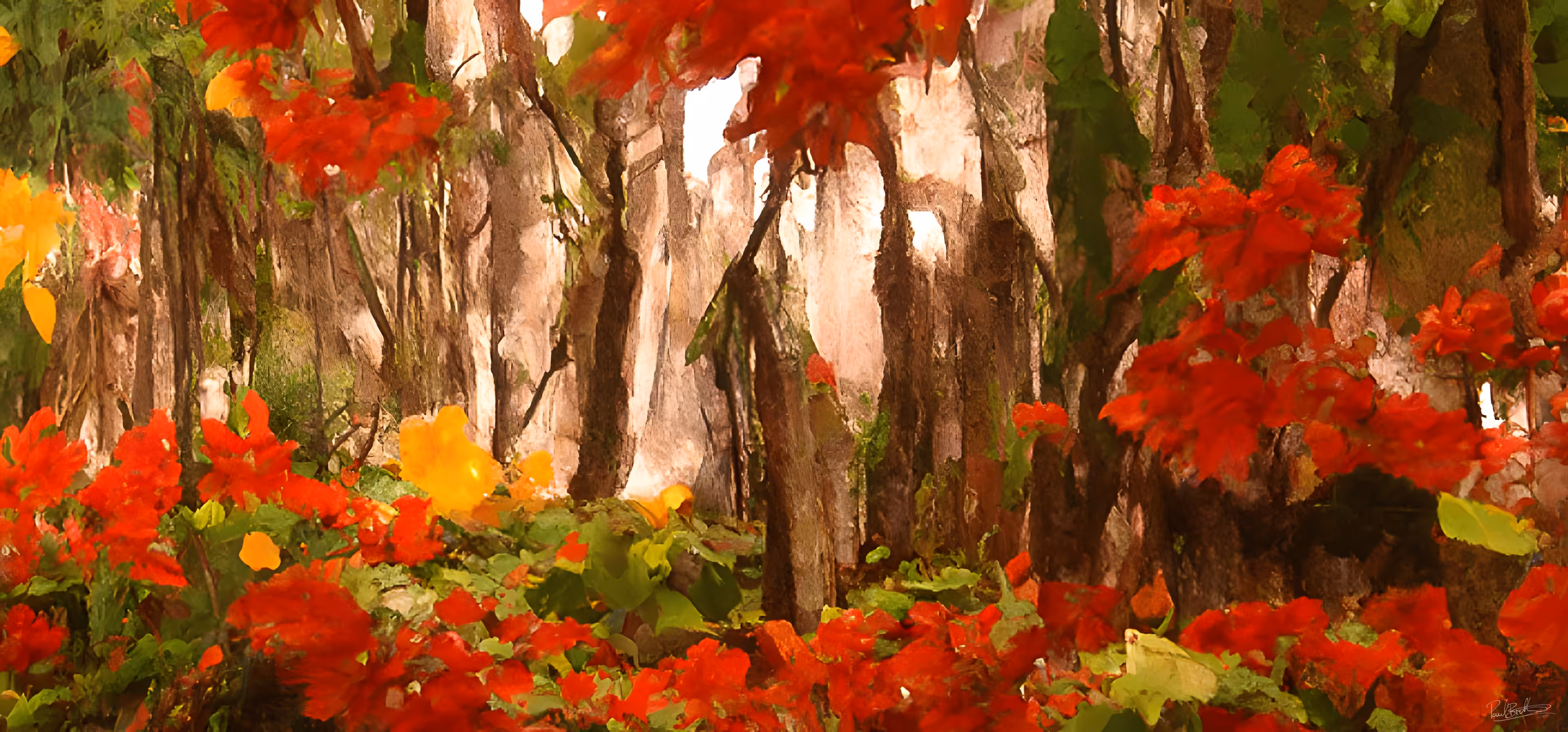 Red Forest Flowers