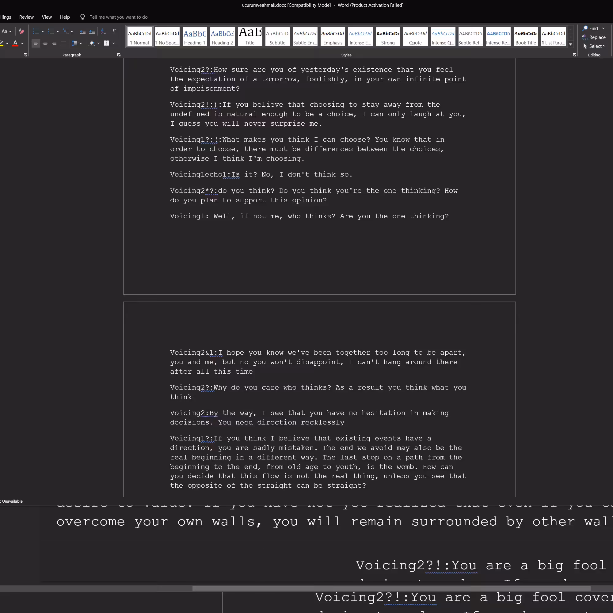 themoreyouopenyourmouth: Abyss And The Fool: Snippet2