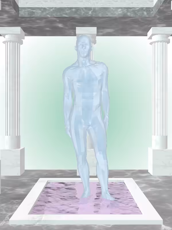 HeavenComputer: The Fragmented Plotting Ethereal Blue Man #7299