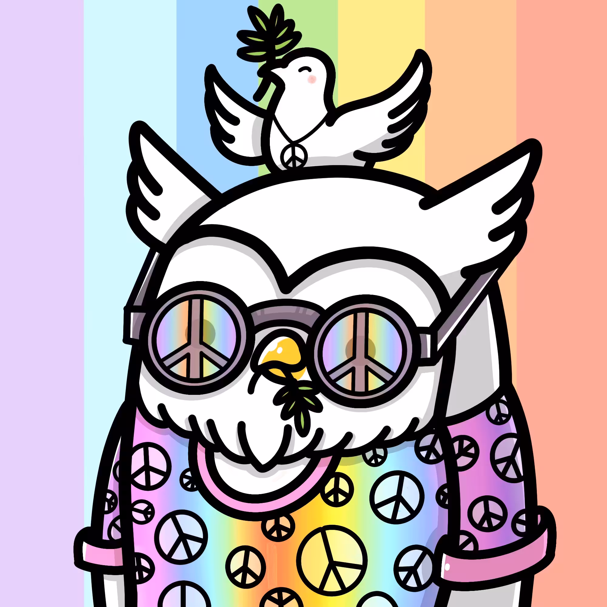 BABIES OWL #0440 (RARE) PEACE PLEASE