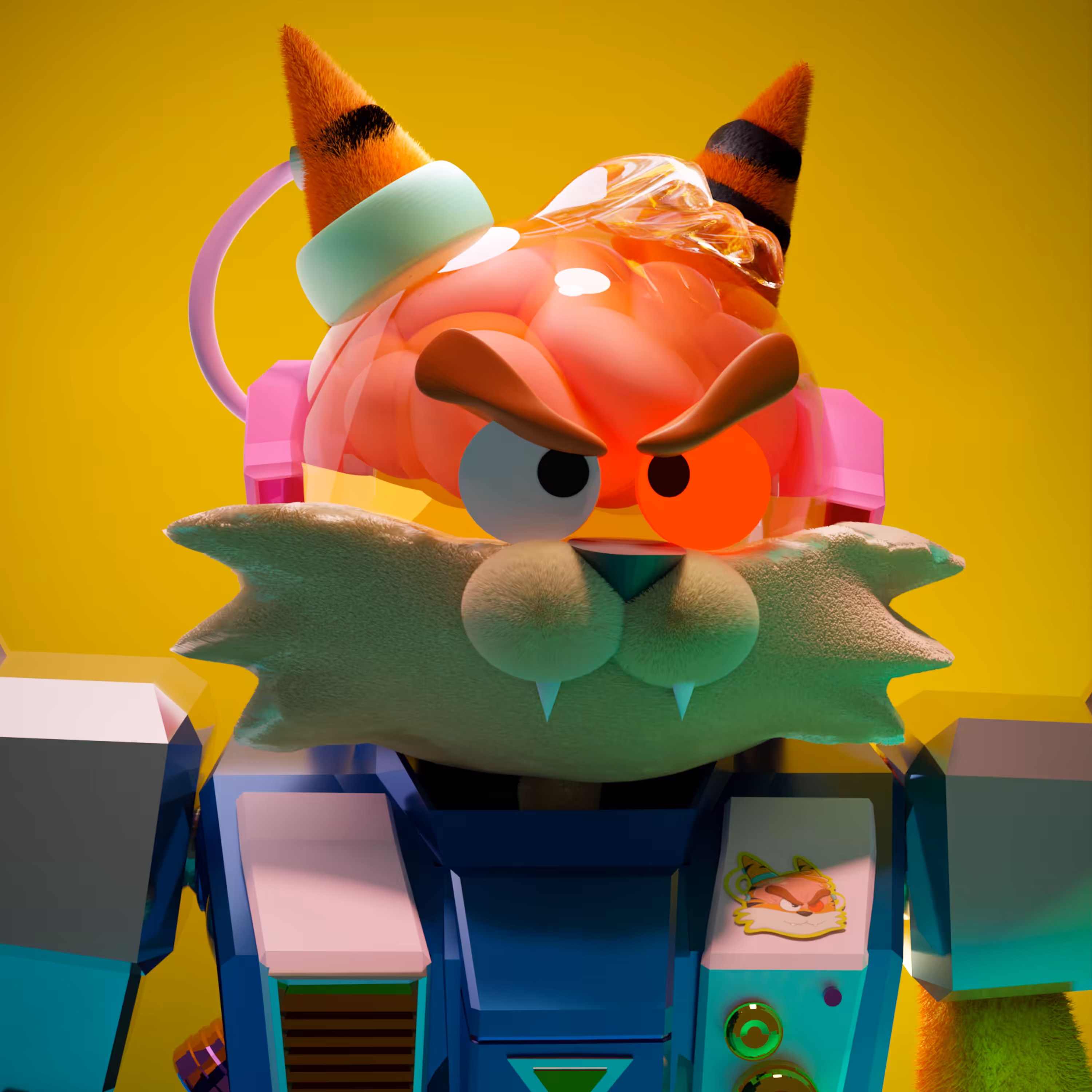 Cloned Cranium Cat Club 3D MEOWDAM